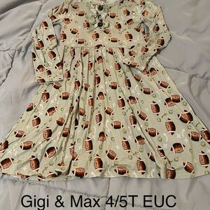 Gigi & Max Kids Football Print Casual Dress